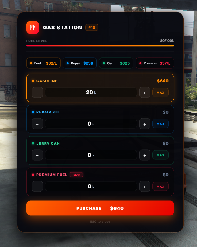 Gas Station & Fuel System