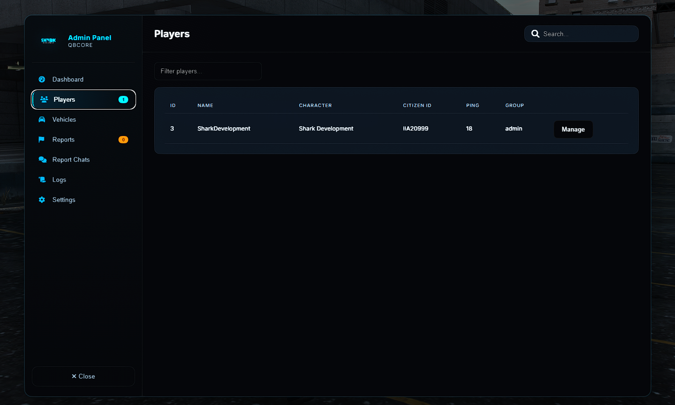 SharkDevelopment-AdminMenu