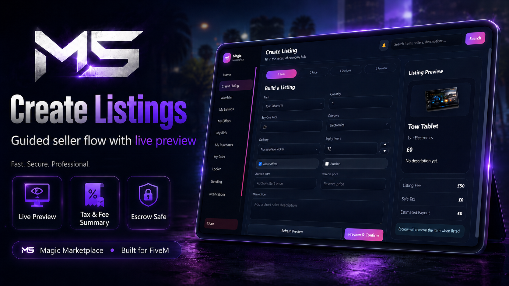 Magic Marketplace – FiveM Player Marketplace System