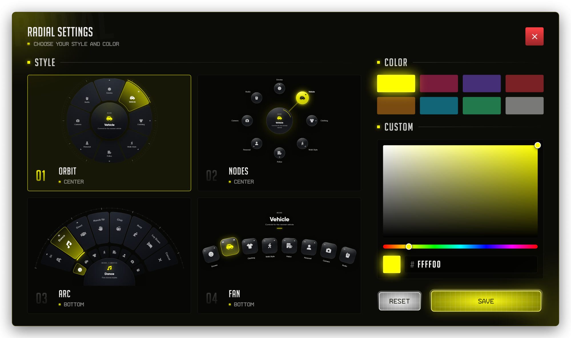 RADIAL MENU 4IN1  [VUE] 2