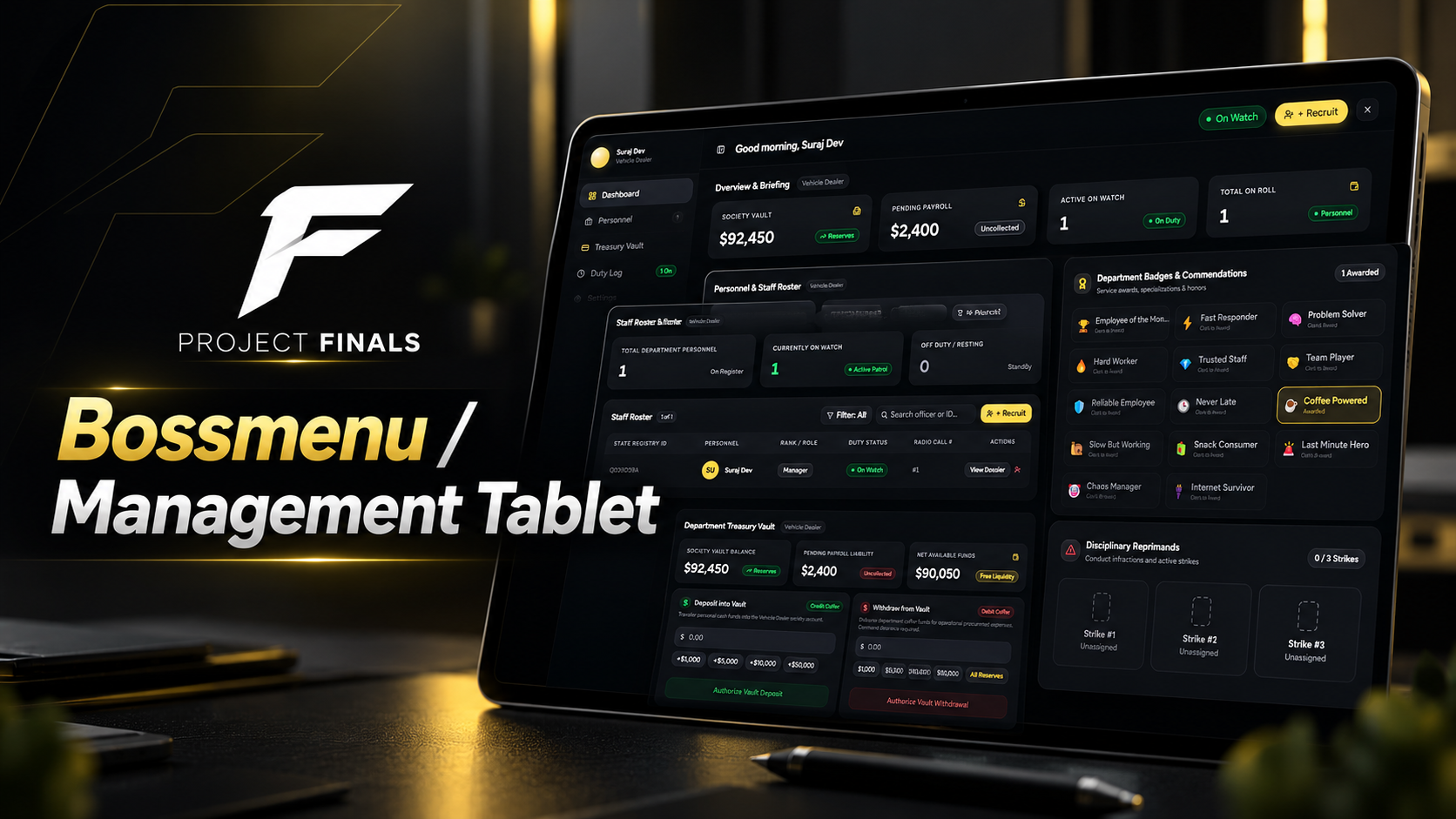 [Finals | Bossmenu / Management Tablet]ox_core QBCore QBox ESX Standalone{ESCROW}