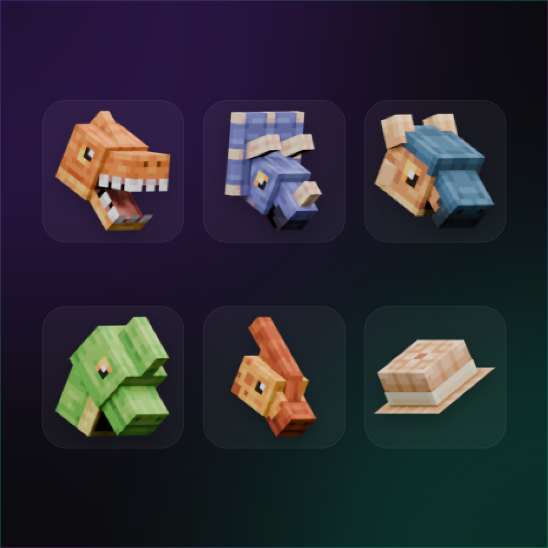 Dino Hat Bundle — cosmetic Bundles item on the NovaVoid Cat Civilization Minecraft server