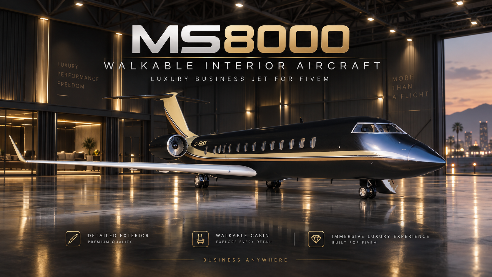 MS8000 | Ultra-Long-Range Luxury Business Jet | Walkable Cabin