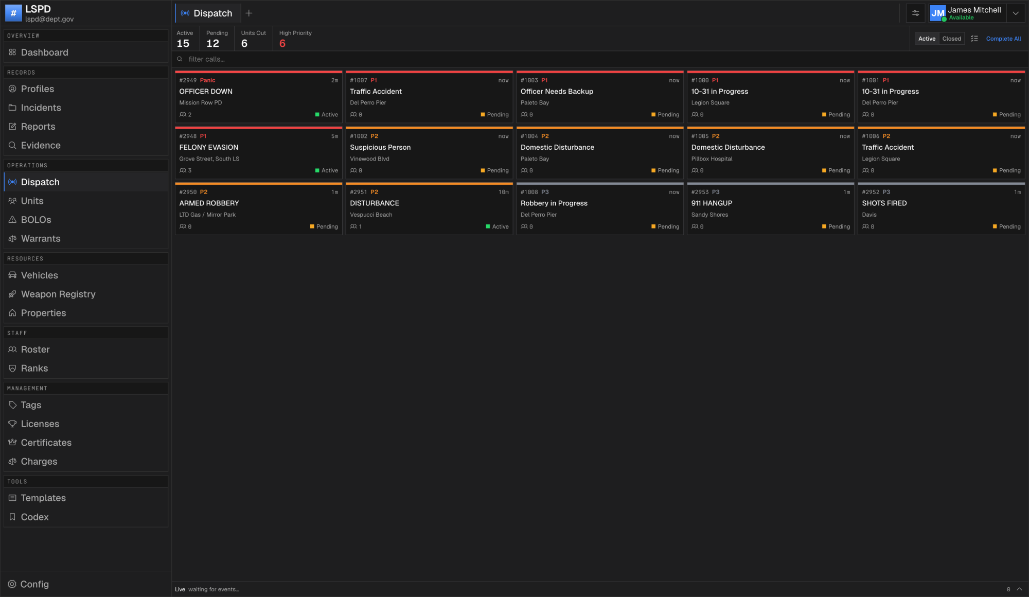 VX_MDT — LAW / EMS / JUDICIAL RECORDS PLATFORM