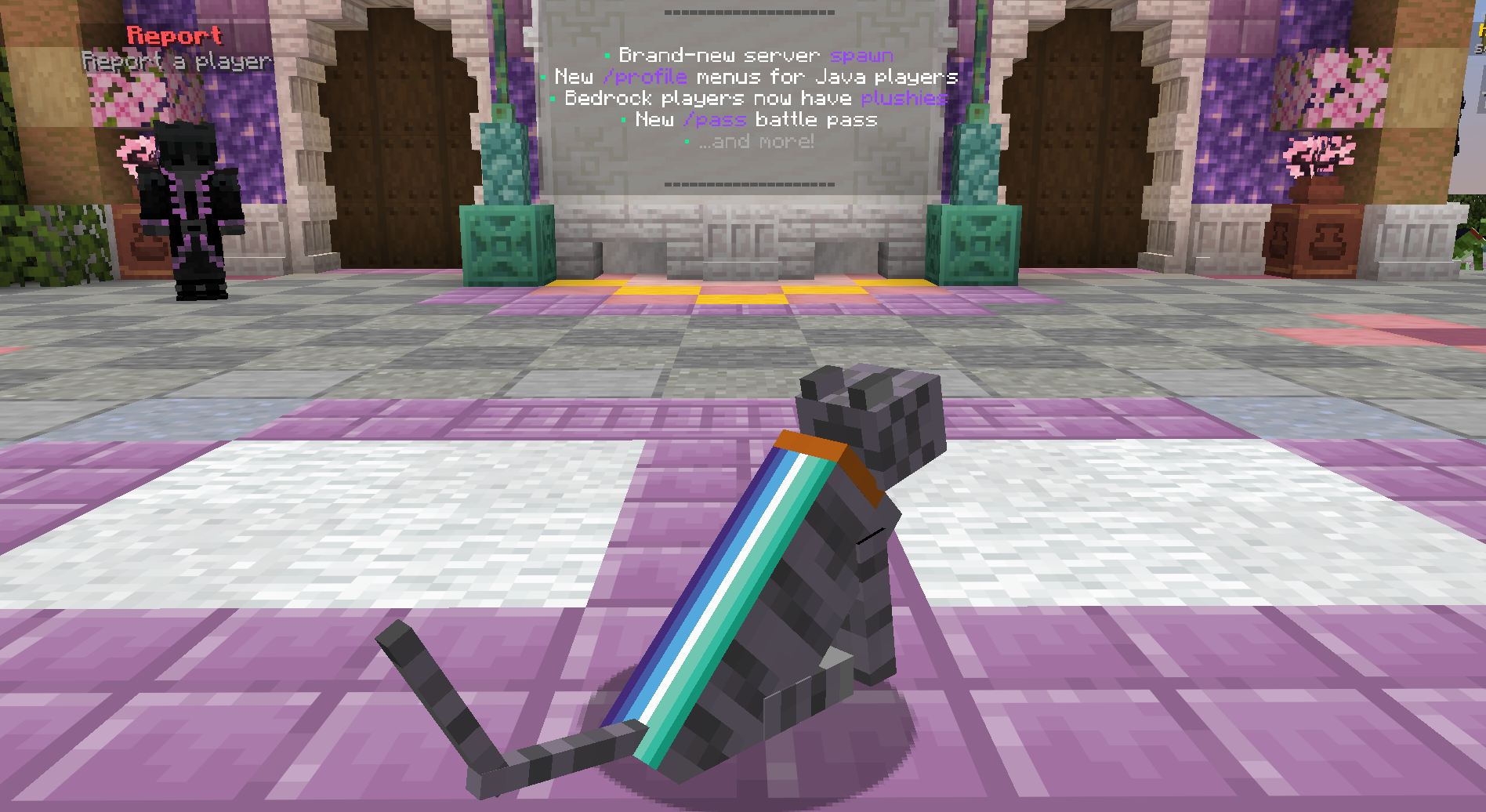 💚 Gay Pride Cape Cat — cosmetic Cat Skins item on the NovaVoid Cat Civilization Minecraft server