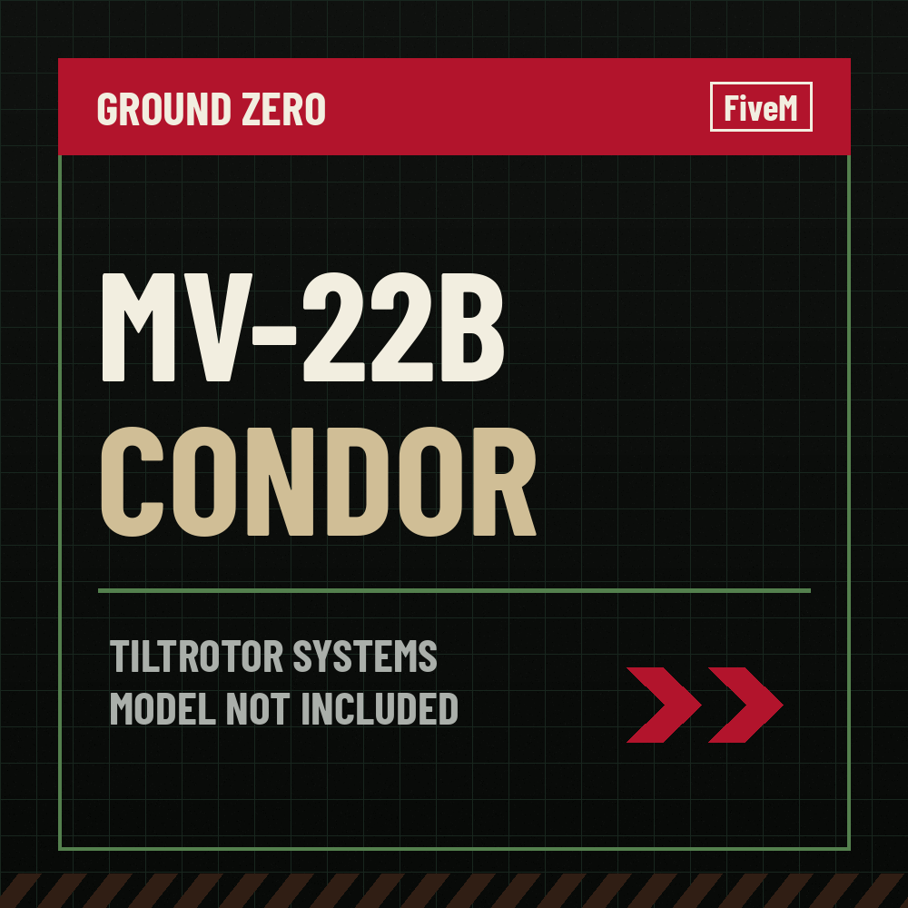 MV-22B Condor Tiltrotor Systems (model not included)