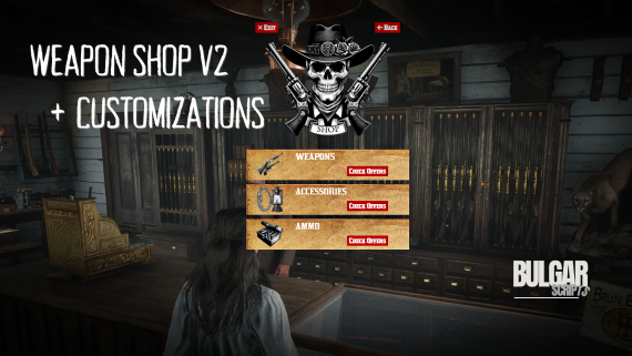 BulgaR Weapon Shop + Customization [VORP] & [REDEMRP]