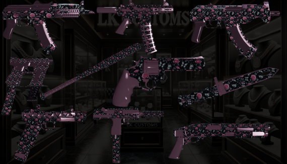 Female Butterfly & Rose Glow Pack (10 Weapons)