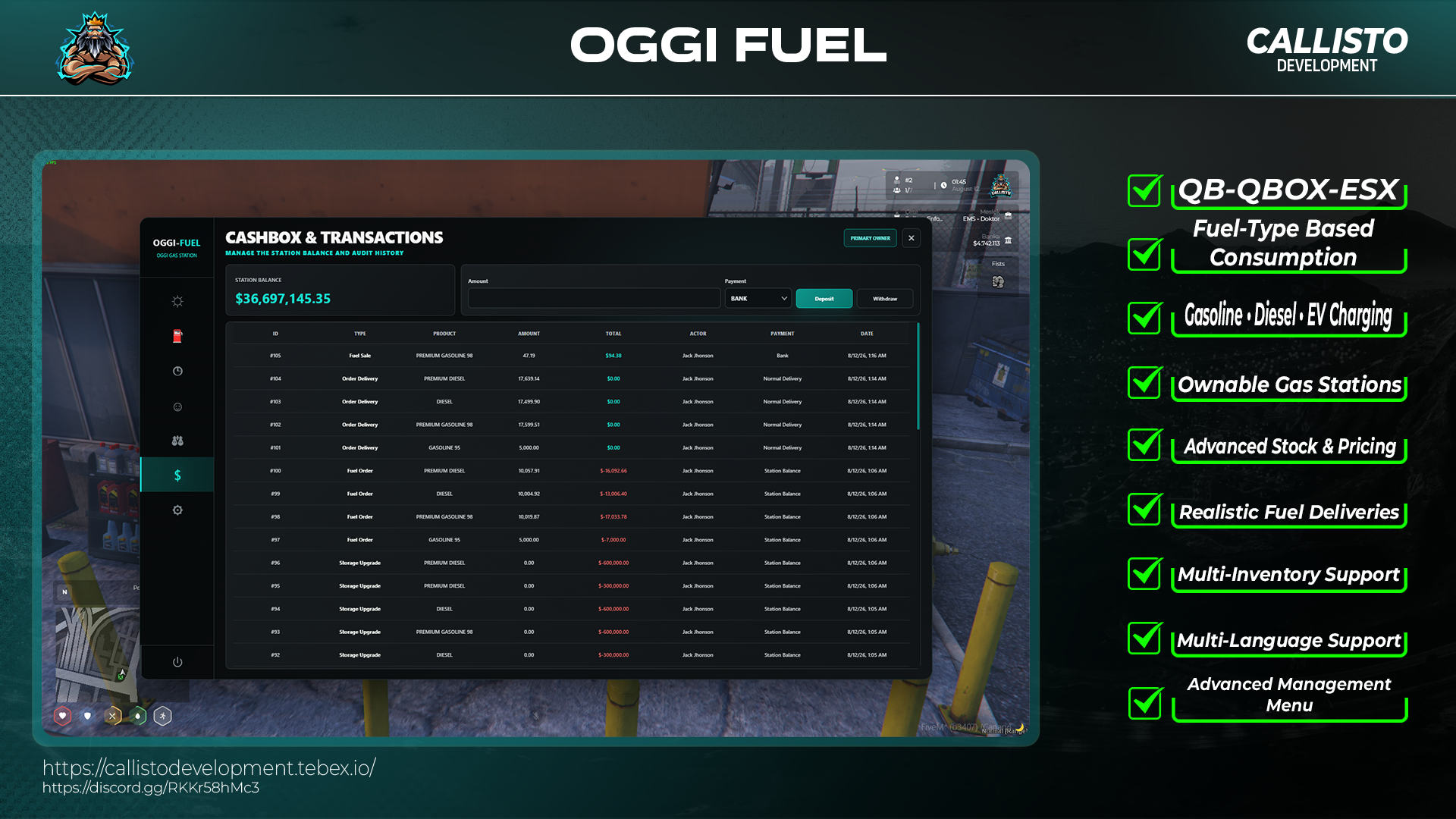 OGGI Fuel – Ownable Gas Stations & Realistic Fuel System