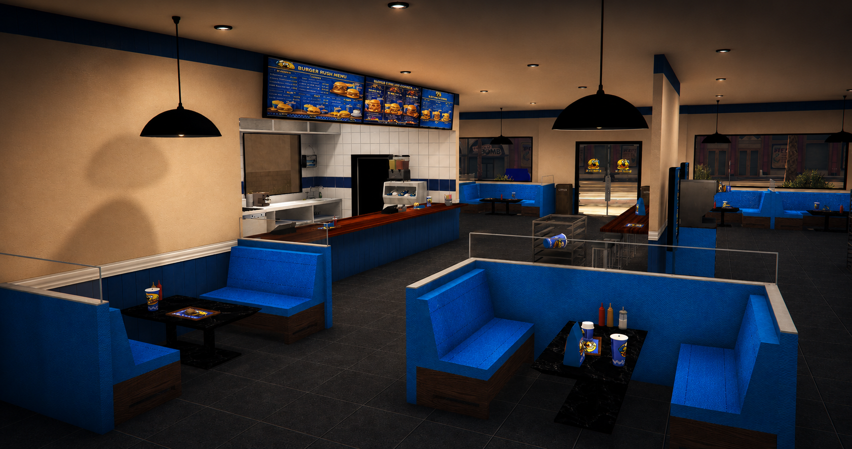 Burger Rush Fastfood Restaurant