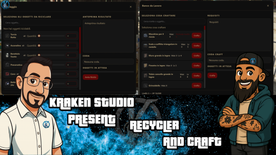 [ESX/QBCORE] Recycler and Crafting