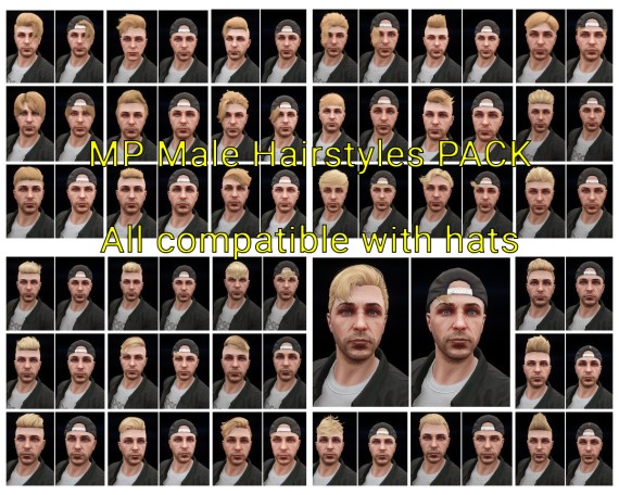 33 hairstyles - Pack MP Male (00-32)