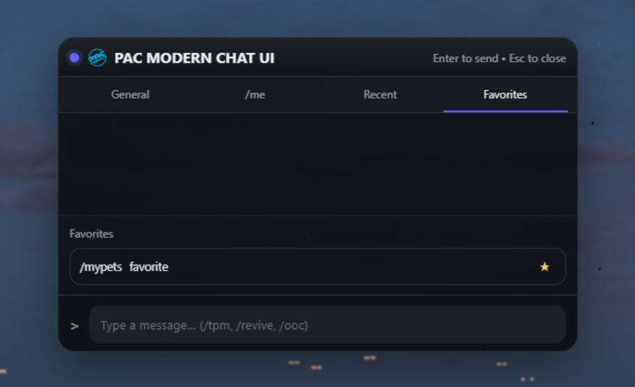PAC MODERN CHAT