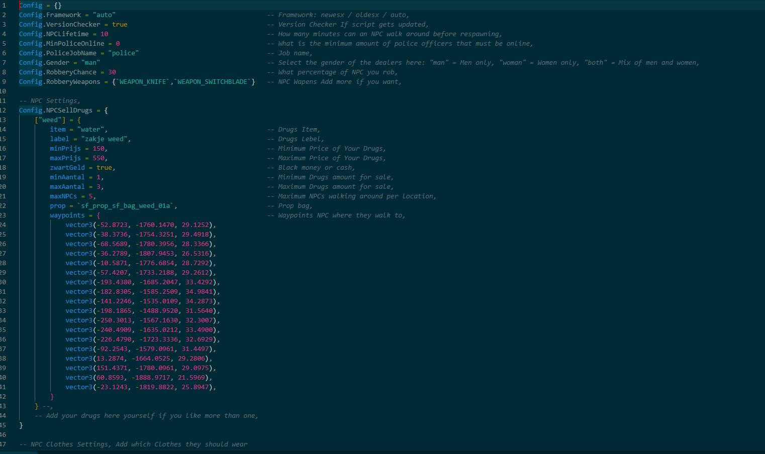 L-NPCDrugsSell in ESX
