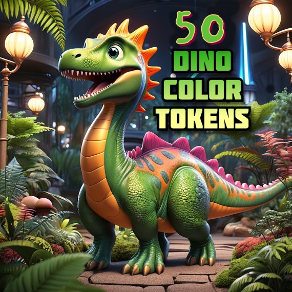 Dino Tokens x 50