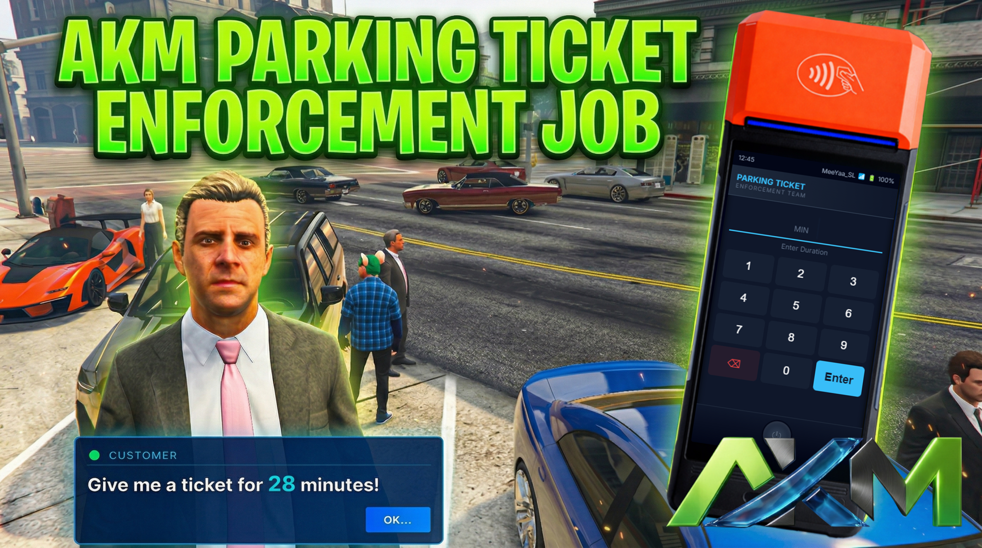 AKM Parking Ticket Job (QB, Qbox, ESX)