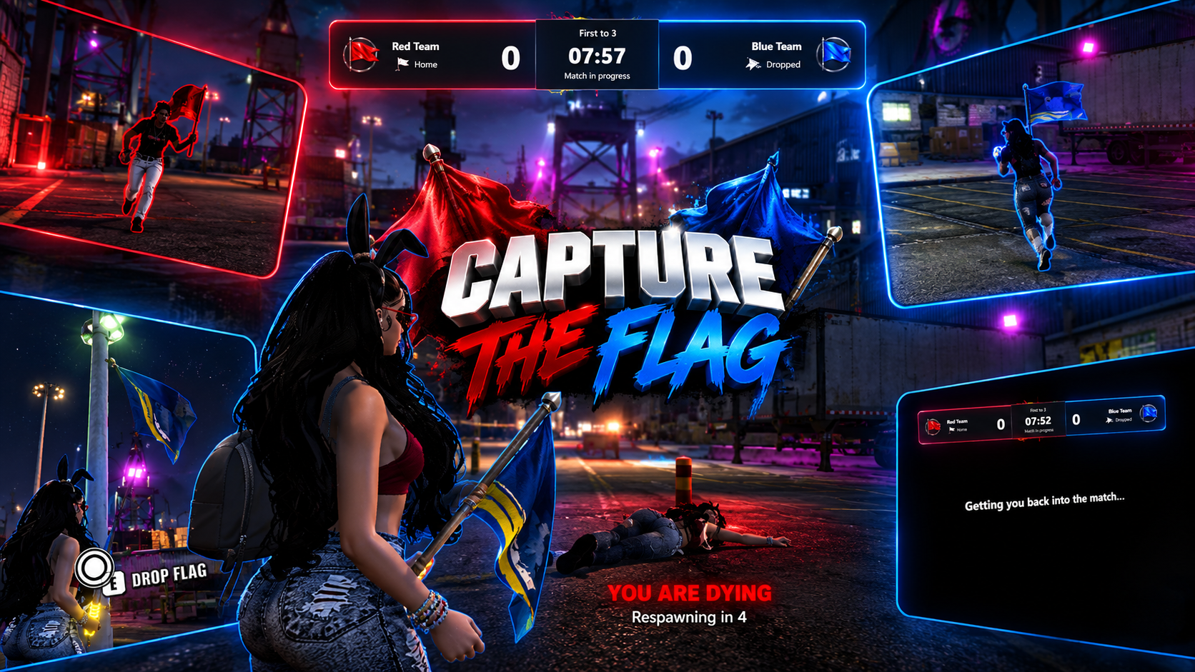 Sleezy Development • Advanced Capture the Flag System (ESX, QBCore, QBOX & Standalone)