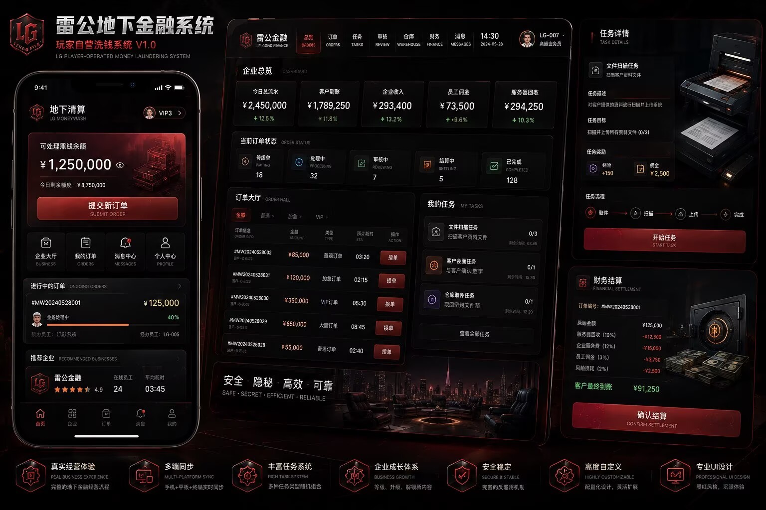 💰 LG MoneyWash — Underground Financial Operations