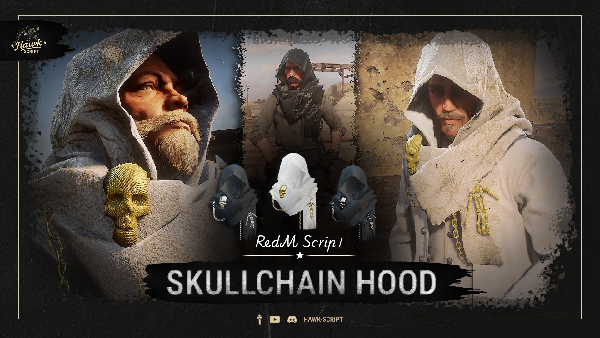Hawk SkullChain Hood