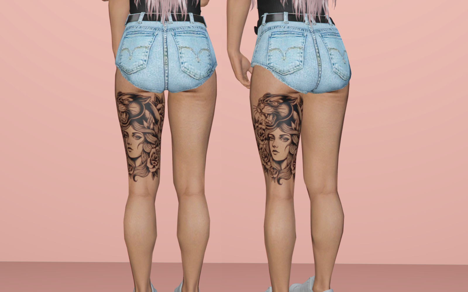 #007 Panther Girl Tattoo