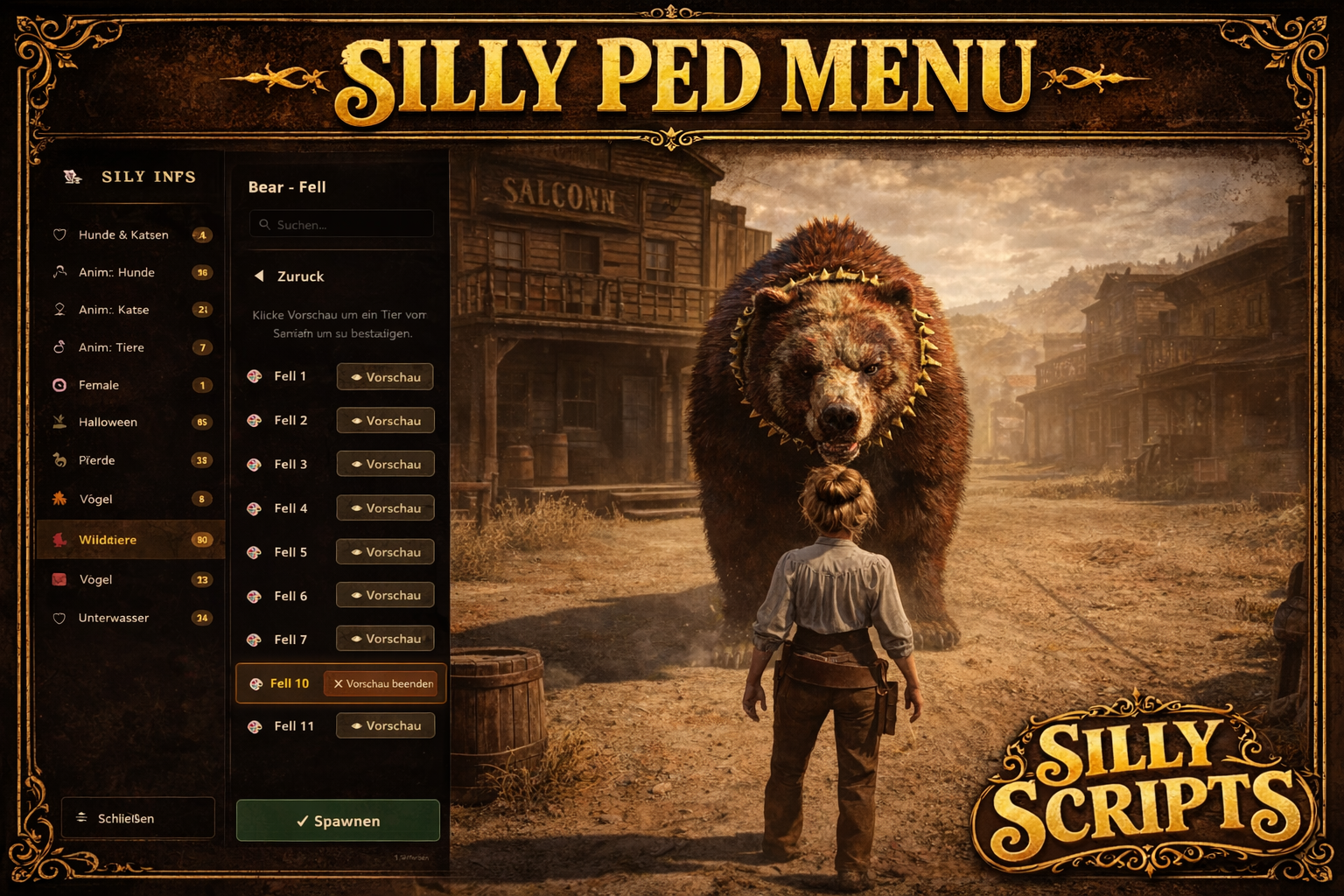 Silly Ped Menu