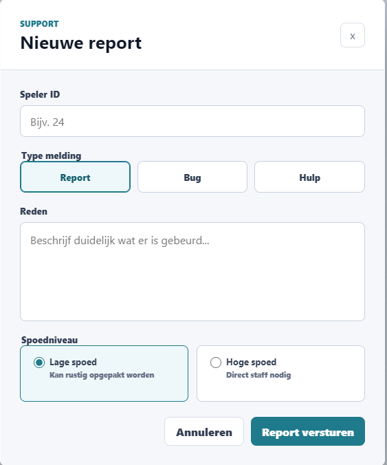 Report Systeem [BETA]