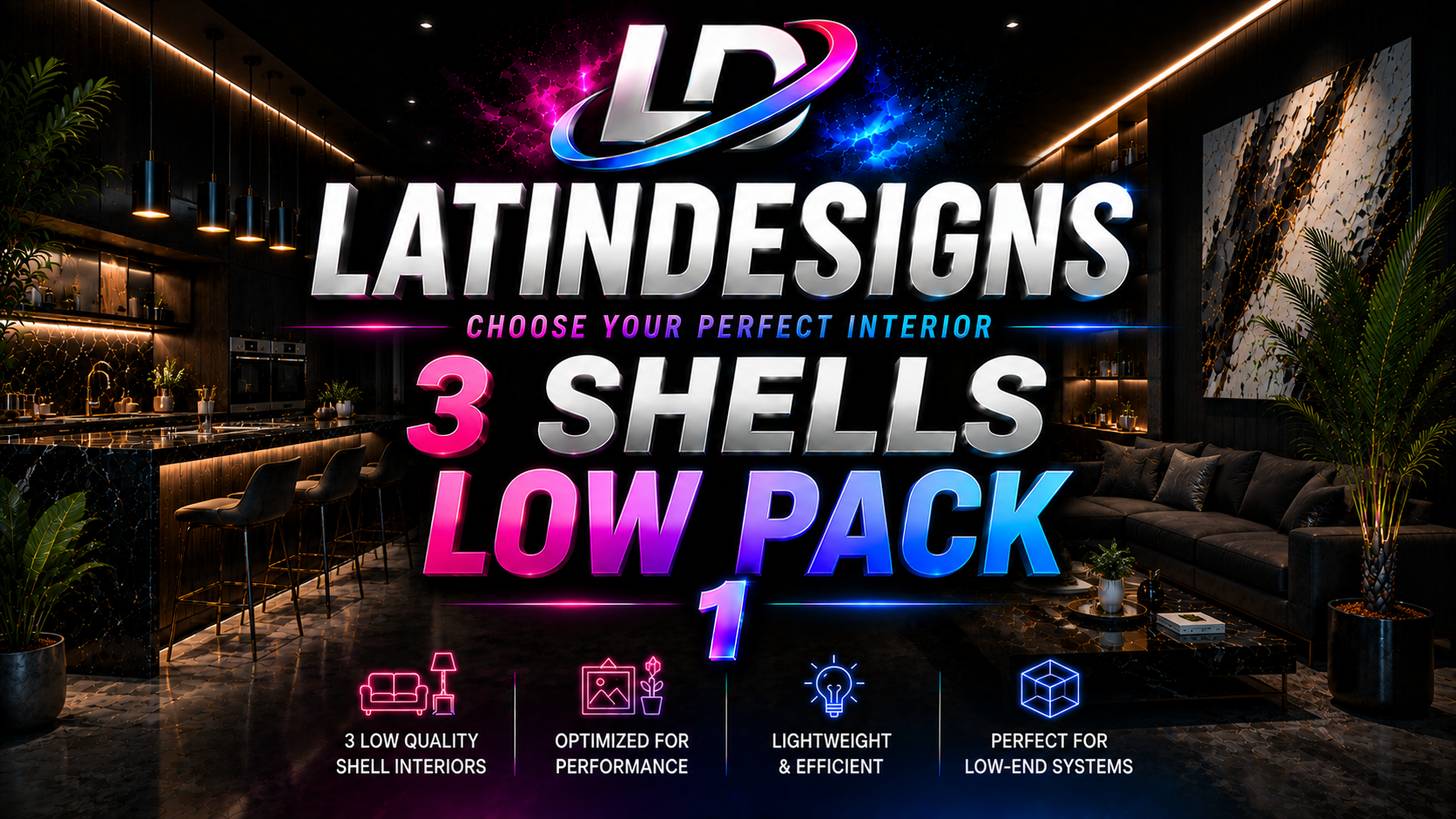 LDS SHELLS UNFURNISHED LOW - PACK 1