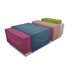 Toy Bed II — cosmetic Furniture v2 item on the NovaVoid Cat Civilization Minecraft server