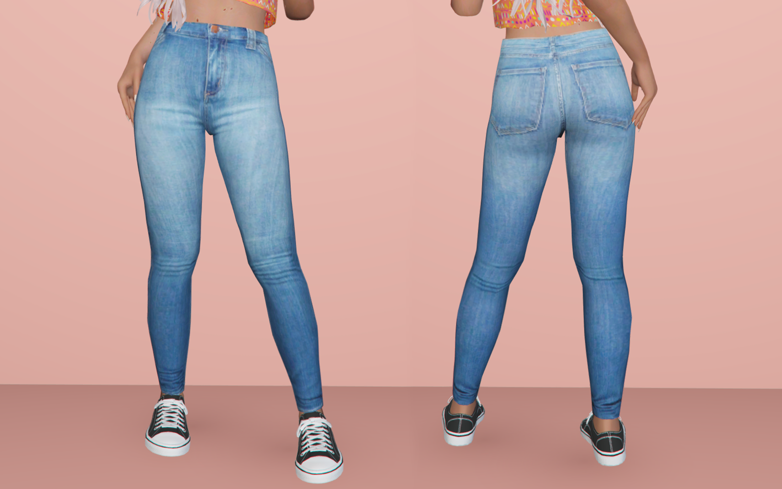 #001 High Waist Skinny Jeans