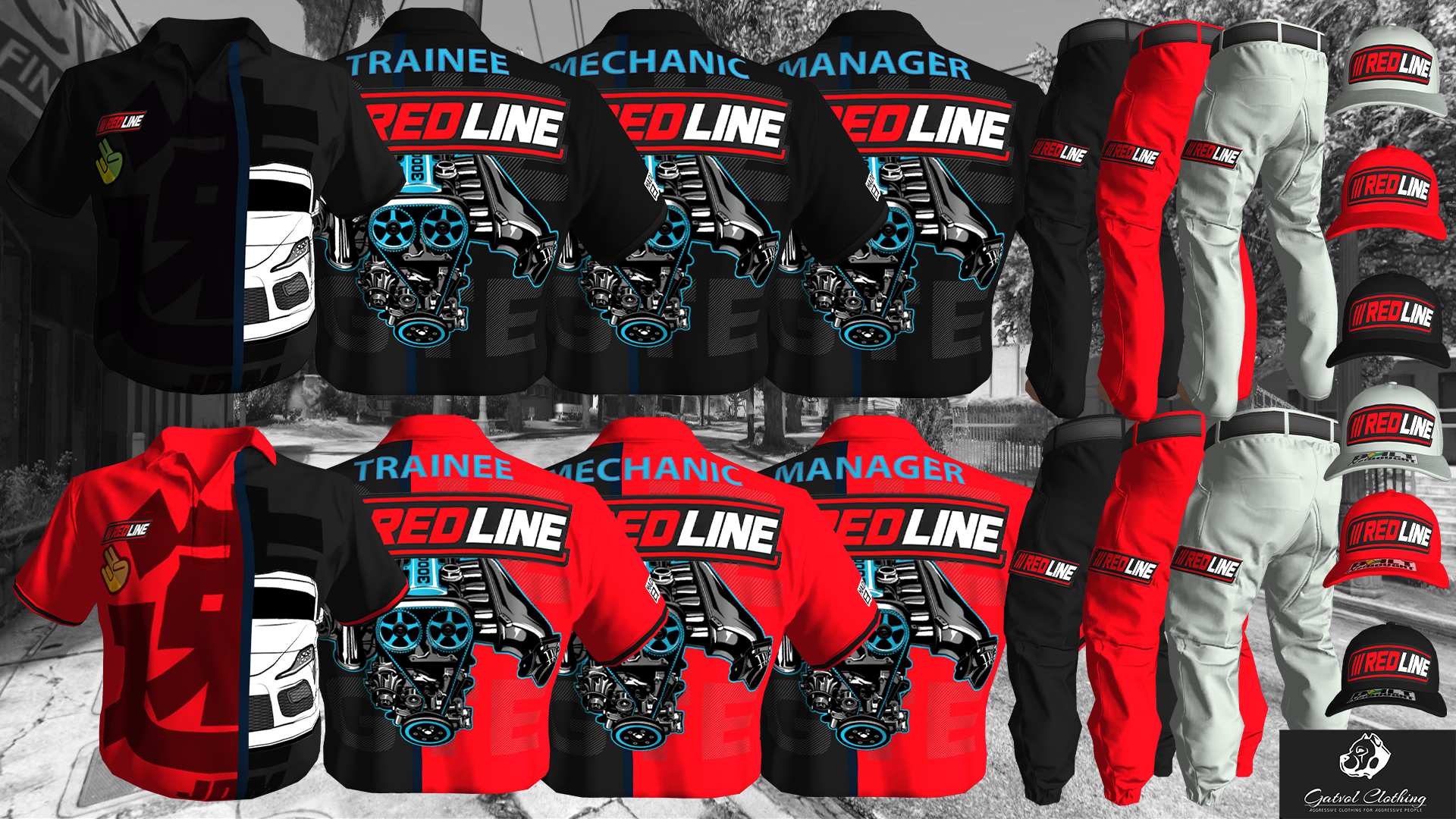 Red Line Mech Clothing Uniform 3 [M+F]