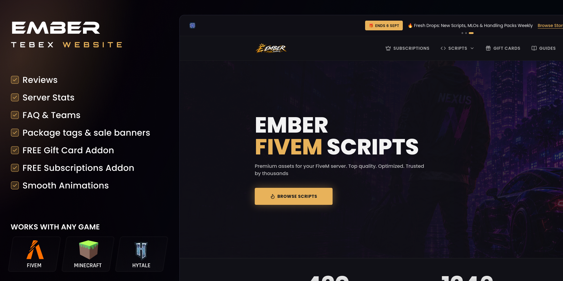Ember - Tebex Theme