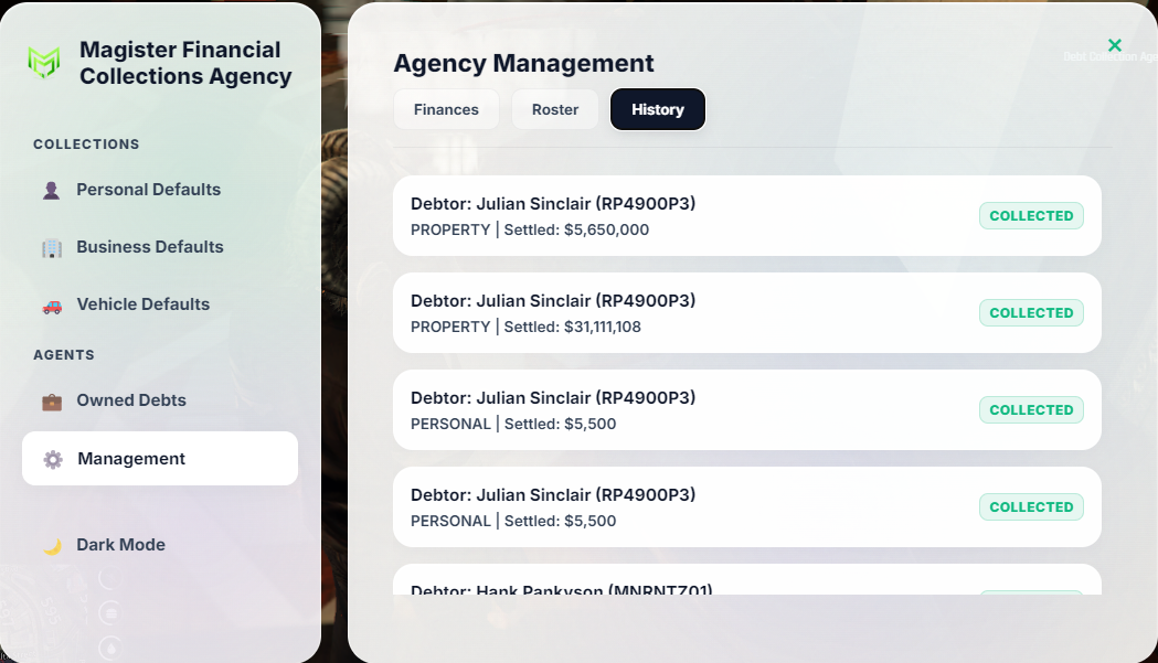 [ESCROWED] Magister Loans - #1 Financial Loans,  Credit System, and Debt Collection Business.