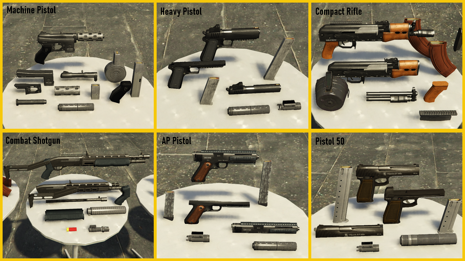 Weapon parts (props)