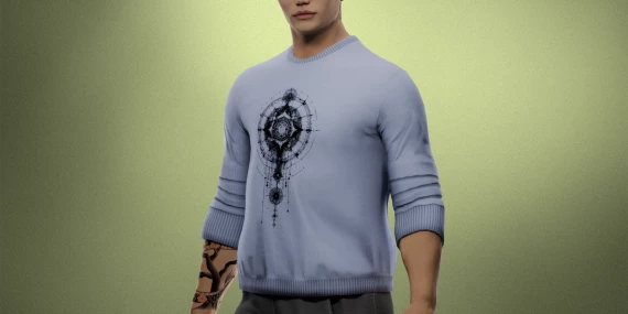 Rolled-up Sleeve Sweater