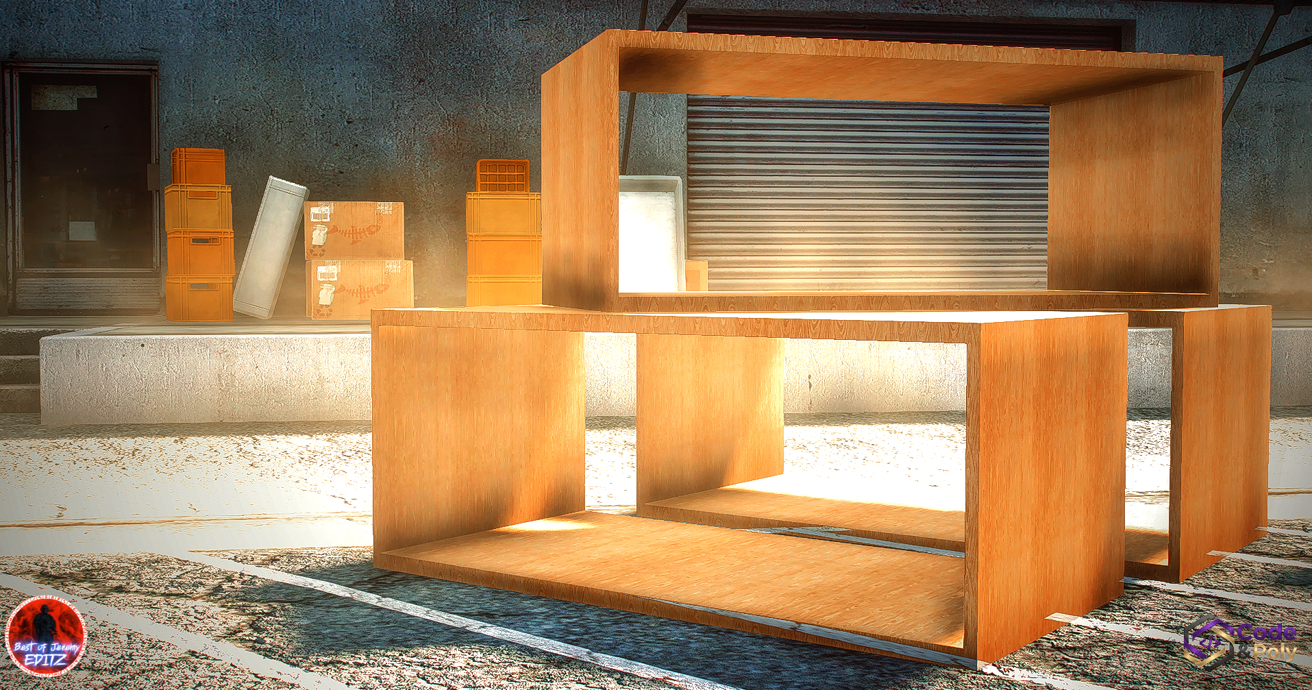 Code & Poly Esszimmer Tisch & Stuhl Props