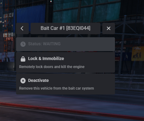 Police Bait Car