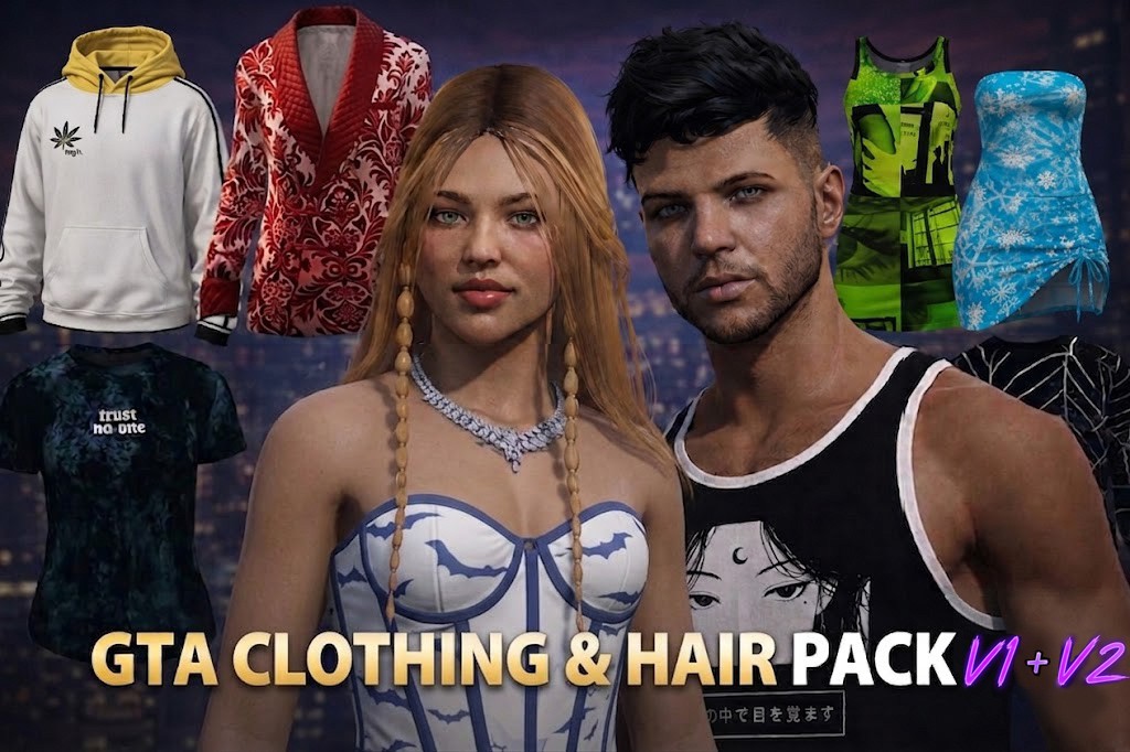 Civ Hair Clothing Pack V1+V2