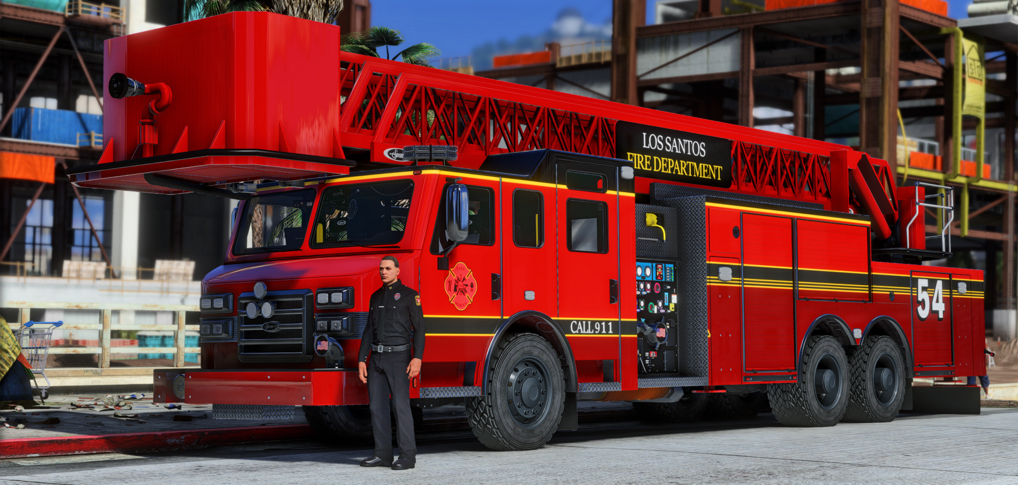 Spear Impulse Aerial Ladder Fire Truck