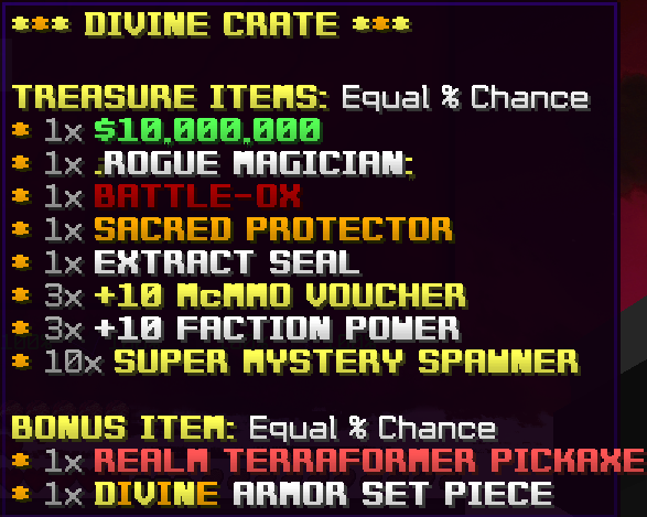 1x DIVINE CRATE