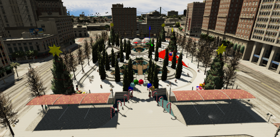 plaza navidad lighsanta