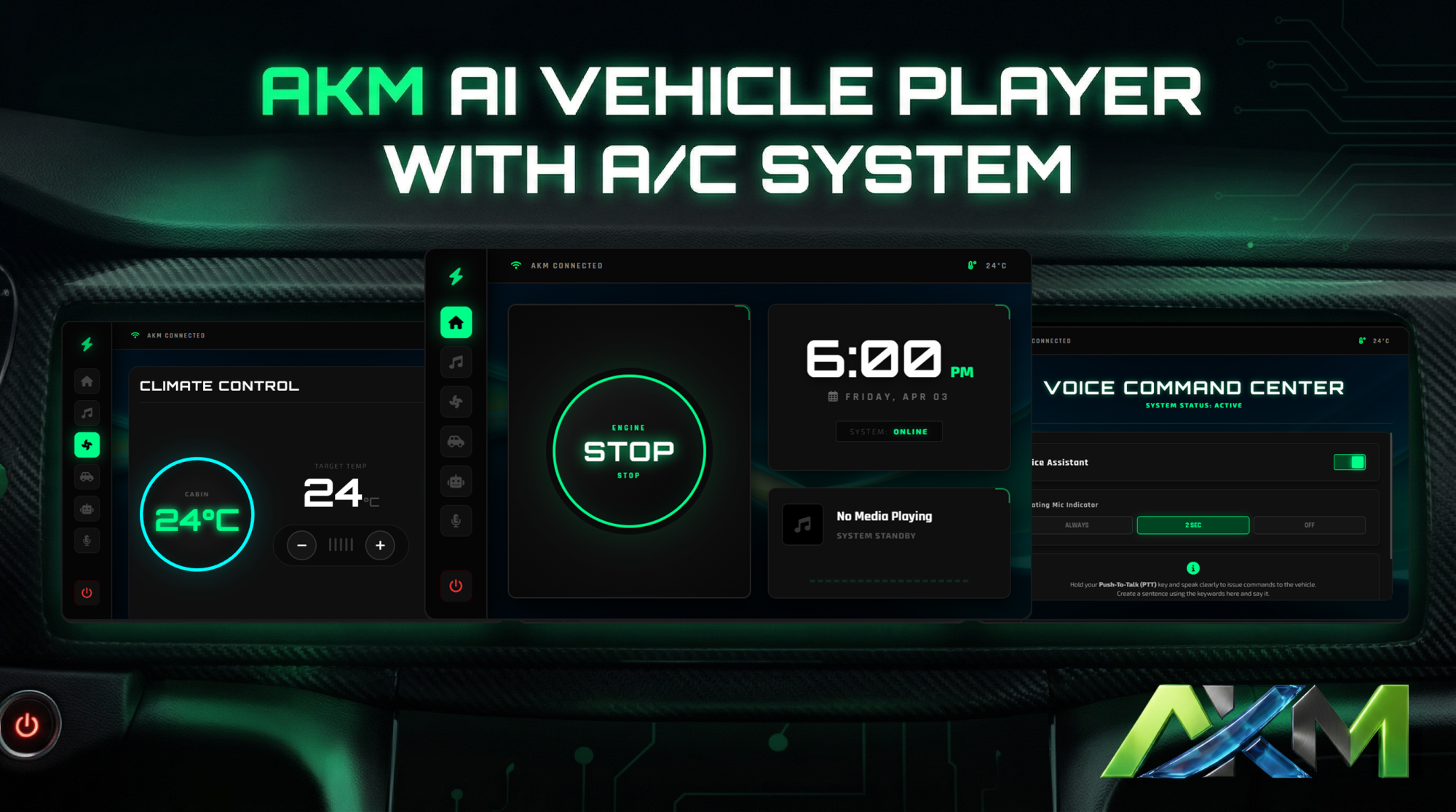 AKM AI Vehicle Player With A/C System (QB, Qbox, ESX)