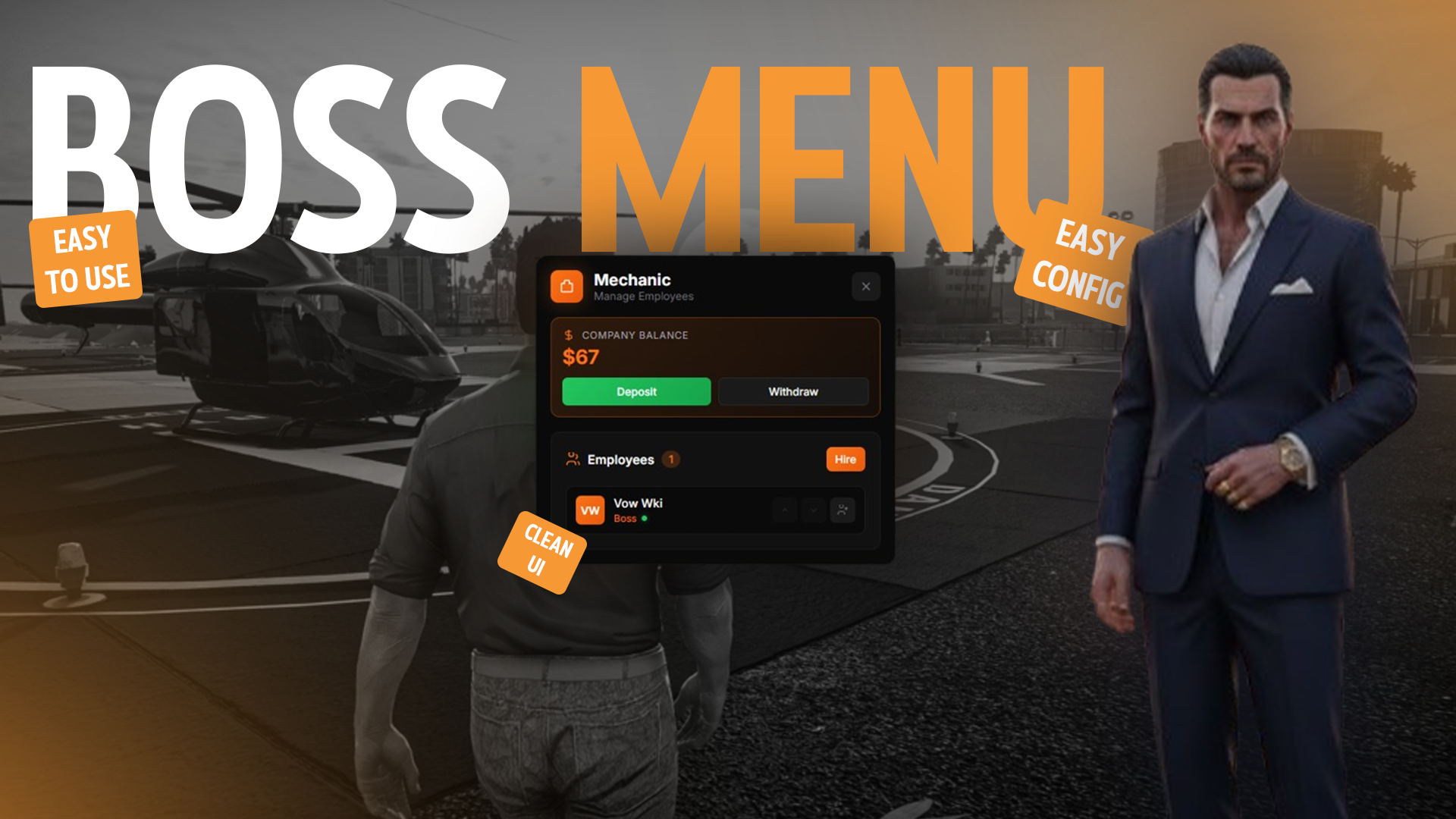 Boss Menu Script [ESX | QB | QBOX]