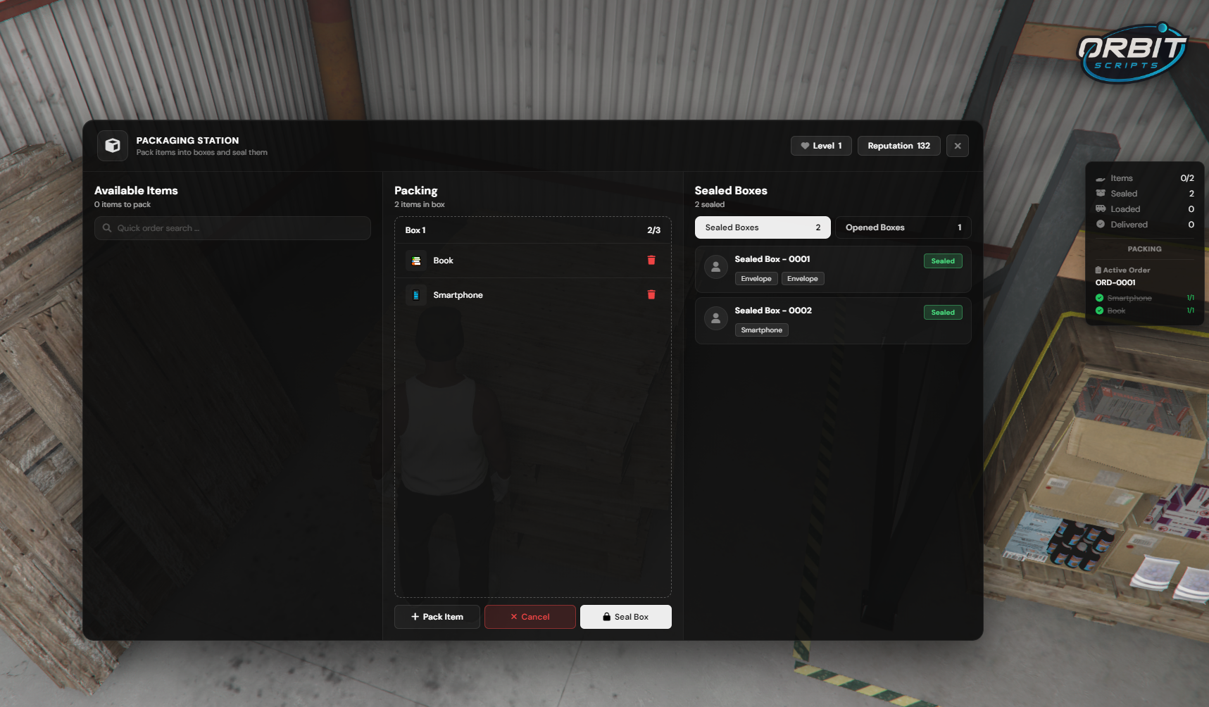Orbit – Warehouse Job