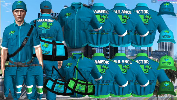 Pacific Blue Paramedic Uniform [Male and Female]