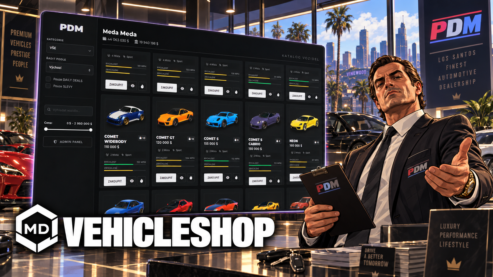 MD VehicleShop | Clean UI, Automatic Screenshots, Tons of Functions