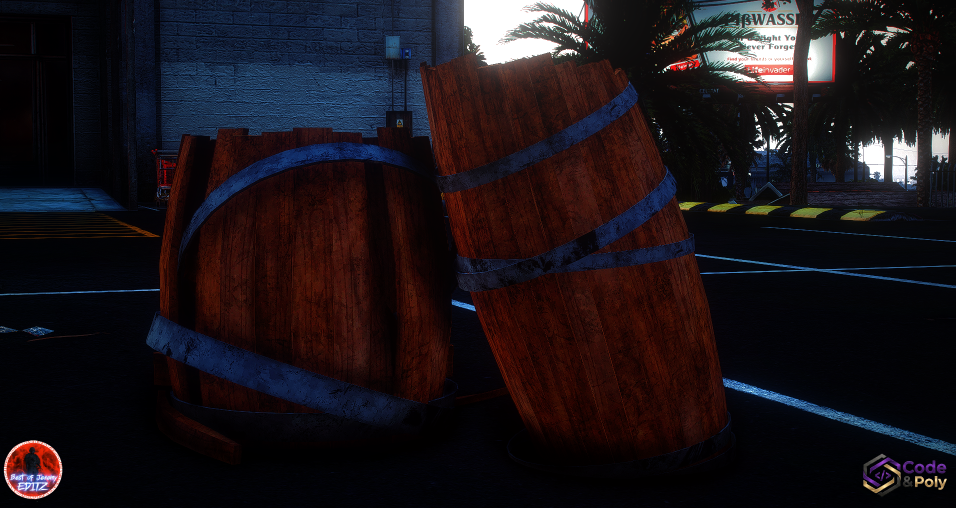 Code & Poly Biergarten props