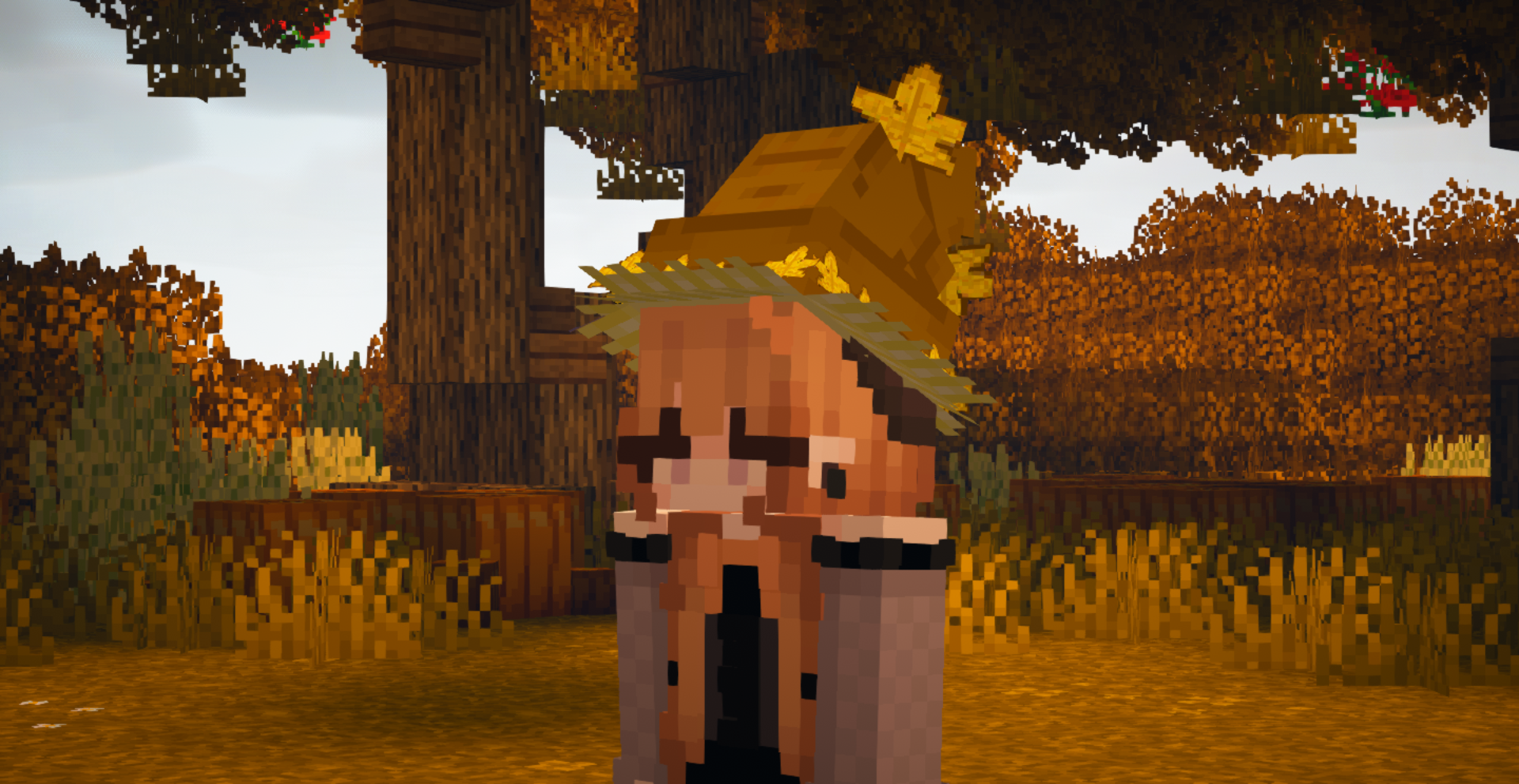 Yellow Fall Leaf Hat