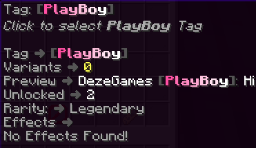 PlayBoy Tag