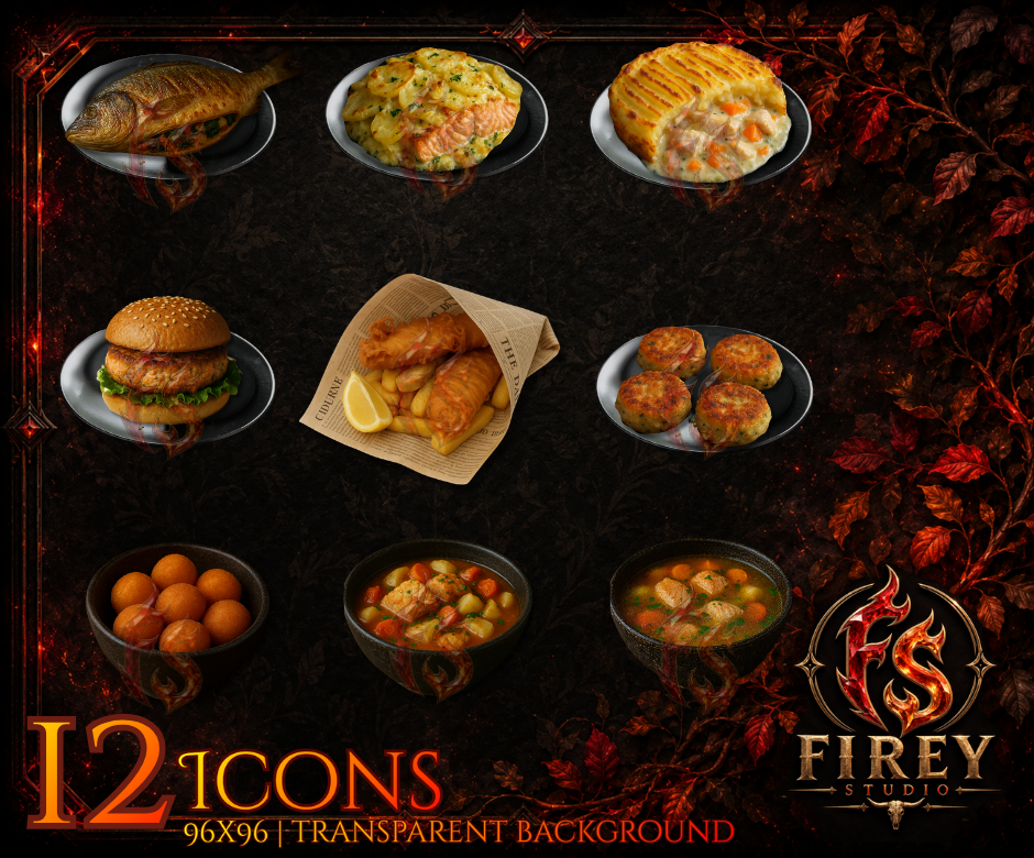 Fish Food Icons