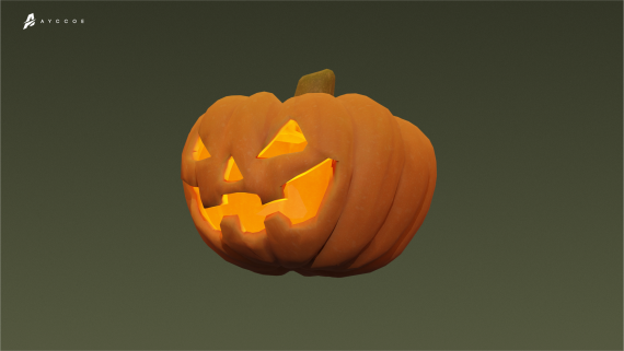 Halloween Scarecrow and Pumpkin